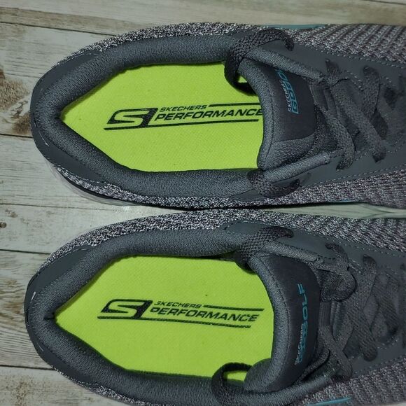 Ladies Spikeless Golf Shoes - Skechers GO GOLF Eagle - Range Grey/Blue Size 7½ W - Picture 5 of 8